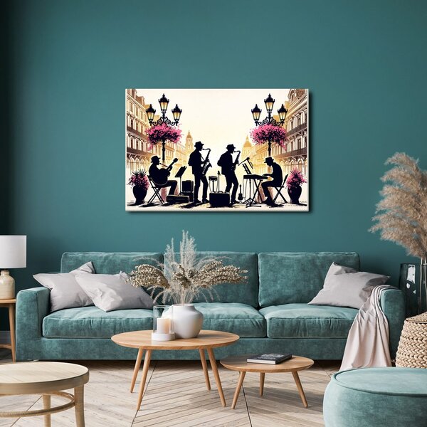 Quadro su tela – Banda jazz nelle strade