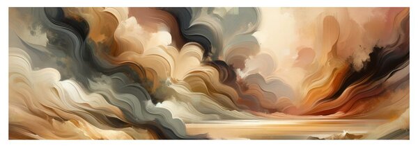 Quadro su tela – Cielo dorato e paesaggio ventoso