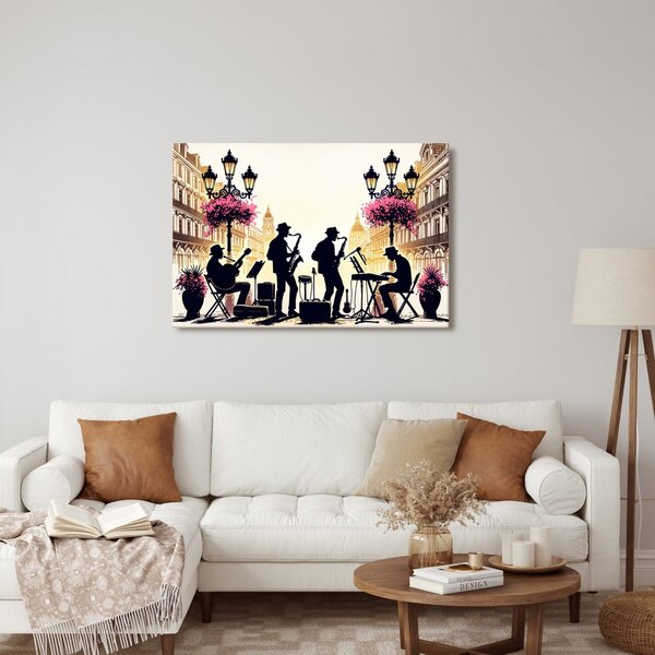 Quadro su tela – Banda jazz nelle strade