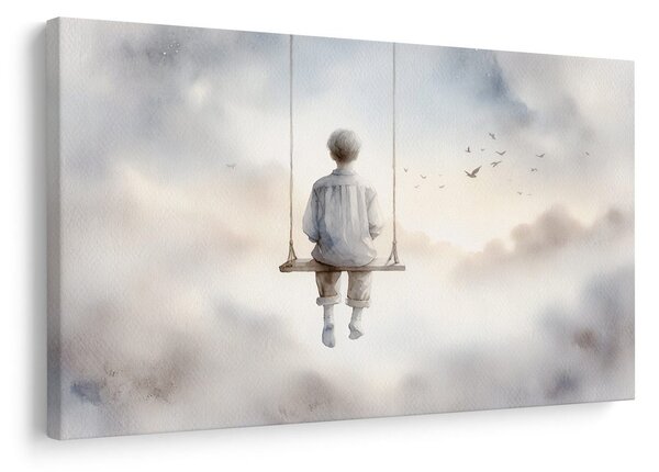 Quadro su tela – Ragazzo sull’altalena