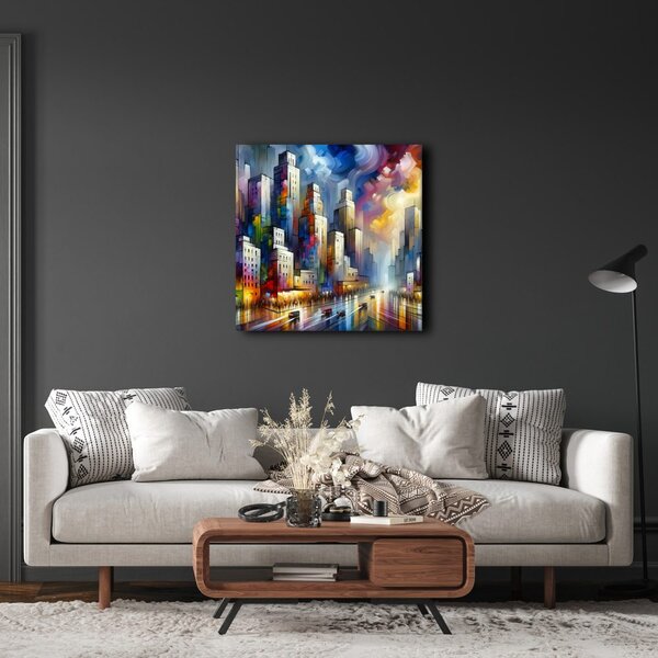 Quadro su tela – Panorama urbano astratto