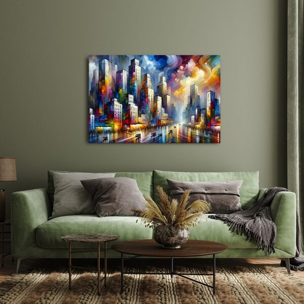 Quadro su tela – Città colorata
