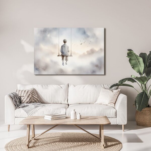Quadro su tela – Ragazzo sull’altalena