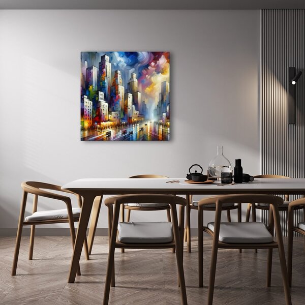 Quadro su tela – Panorama urbano astratto
