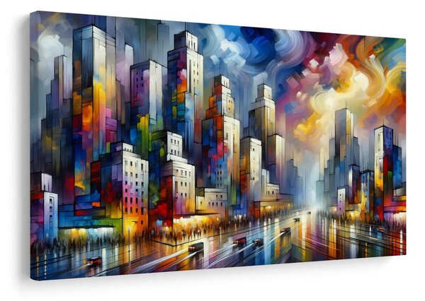 Quadro su tela – Città colorata