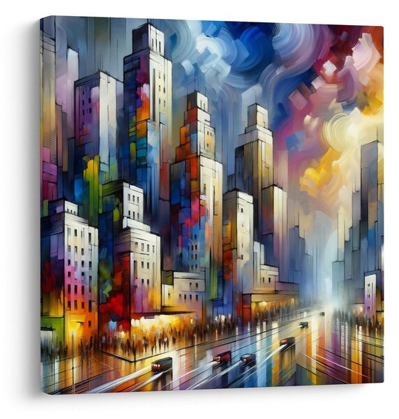 Quadro su tela – Panorama urbano astratto