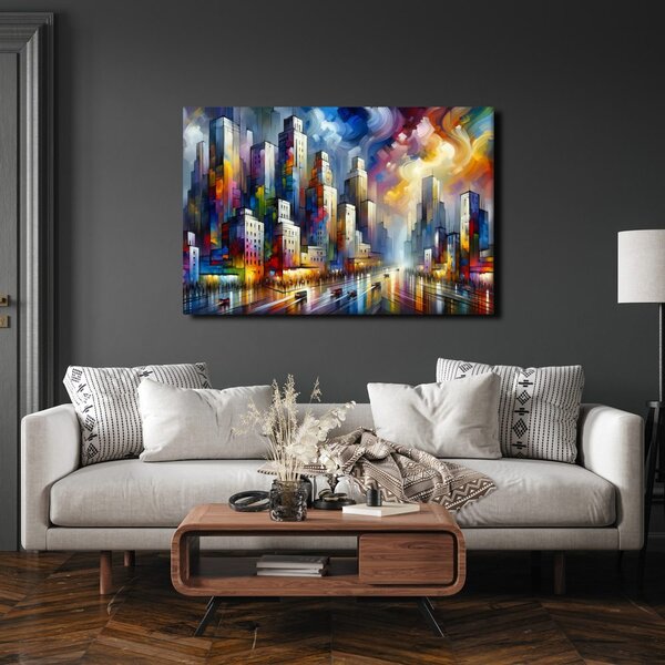 Quadro su tela – Città colorata