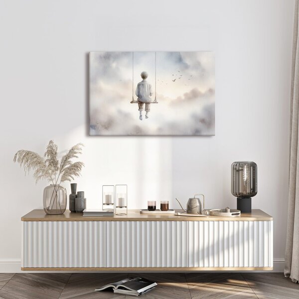 Quadro su tela – Ragazzo sull’altalena