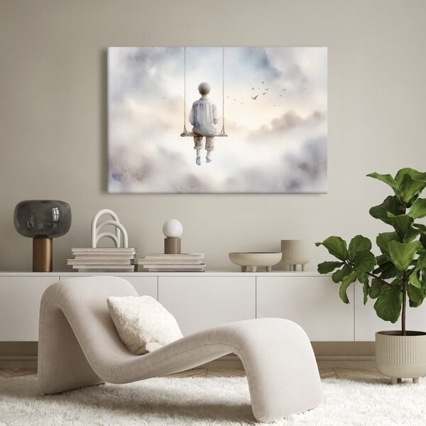 Quadro su tela – Ragazzo sull’altalena