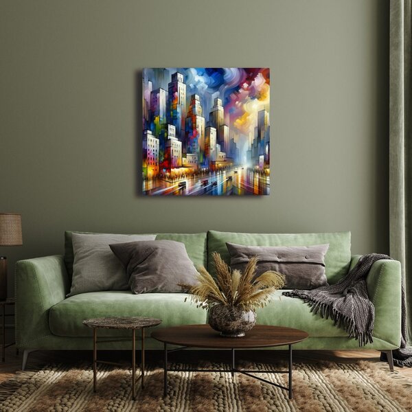 Quadro su tela – Panorama urbano astratto