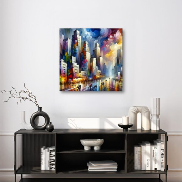 Quadro su tela – Panorama urbano astratto