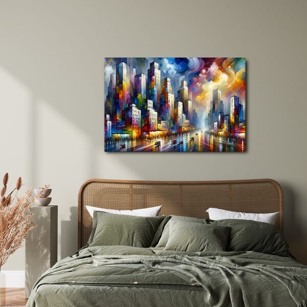 Quadro su tela – Città colorata
