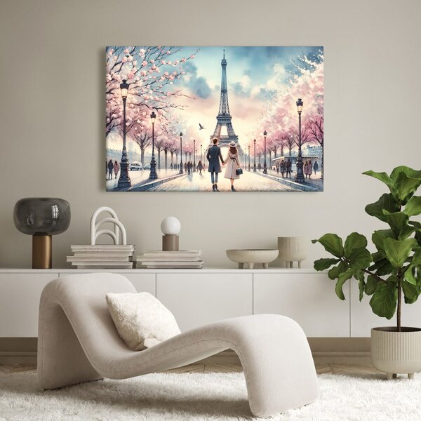 Quadro su tela – Amore sotto la Torre Eiffel