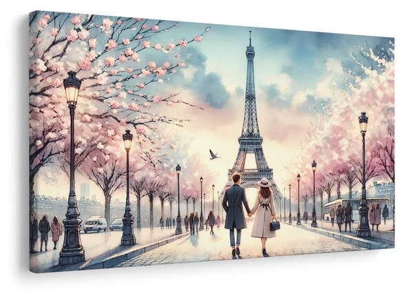 Quadro su tela – Amore sotto la Torre Eiffel
