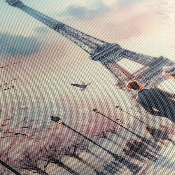 Quadro su tela – Romanticismo per le strade di Parigi