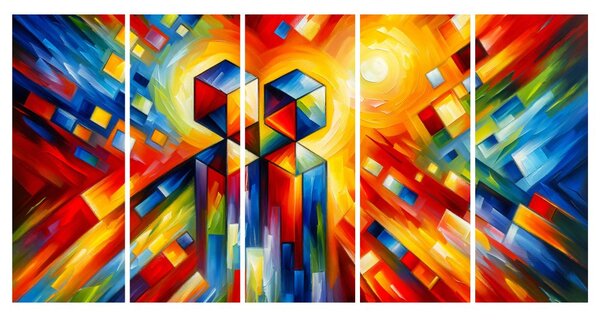 Quadri 5 pezzi – Energia dell’attimo