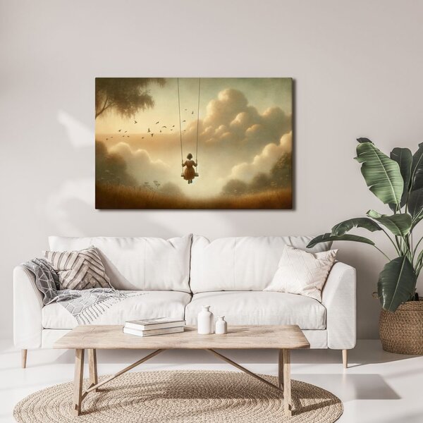 Quadro su tela – Ragazza sull’altalena