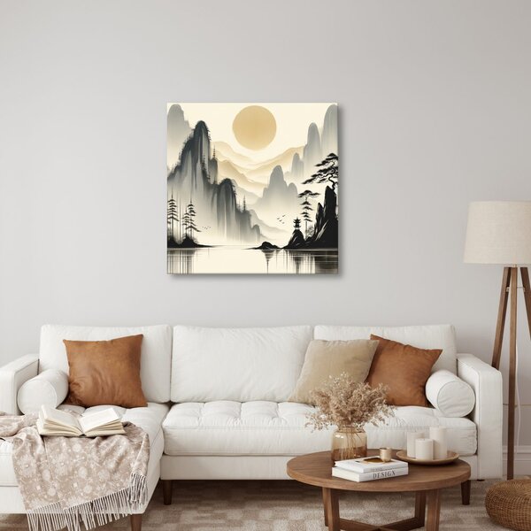 Quadro su tela – Tempio sul lago