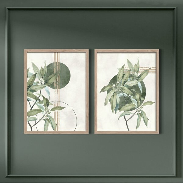 Set di dipinti 2 pz 30x40 cm Green – Styler