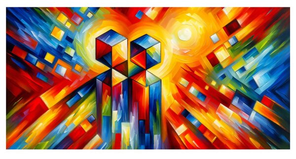 Quadro su tela – Abbraccio astratto