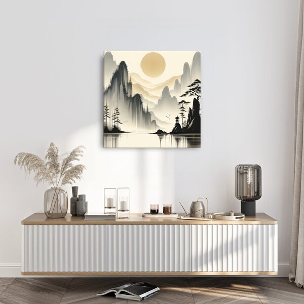 Quadro su tela – Tempio sul lago