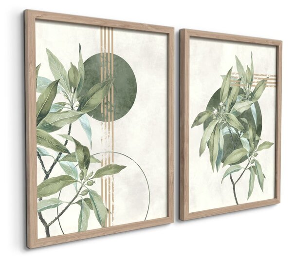 Set di dipinti 2 pz 30x40 cm Green – Styler