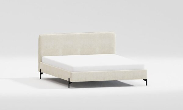 Letto matrimoniale imbottito beige con griglia 160x200 cm Barker - Ropez