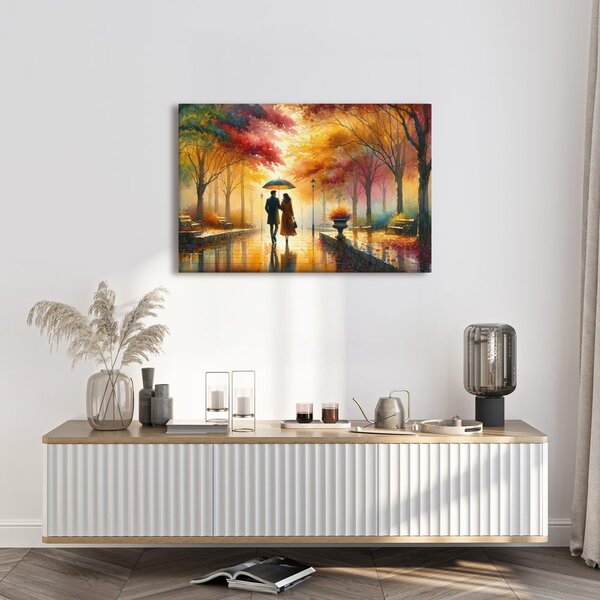 Quadro su tela – Romanticismo nel parco