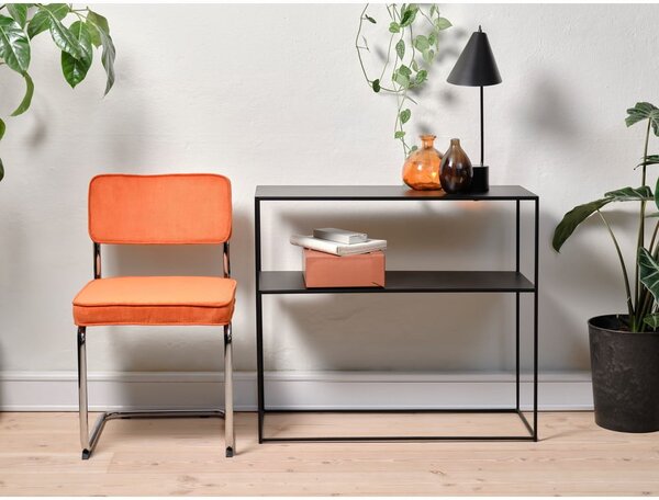 Sedia da pranzo in velluto a coste arancione Rupert - Unique Furniture