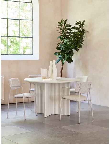 Tavolo da pranzo rotondo grigio chiaro ø 110 cm Palma - Unique Furniture