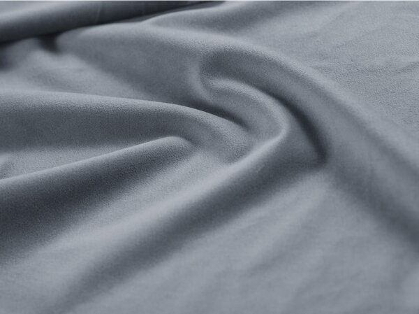 Letto matrimoniale imbottito blu chiaro con contenitore con griglia 160x200 cm Casey - Mazzini Beds