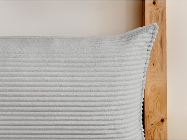 Letto matrimoniale in grigio chiaro imbottito con spazio contenitivo con griglia inclusa 160x200 cm Jade – Bobochic Paris