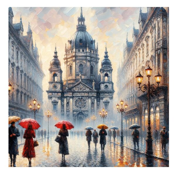 Quadro su tela – Cattedrale sotto la pioggia