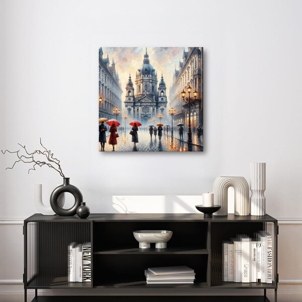 Quadro su tela – Cattedrale sotto la pioggia