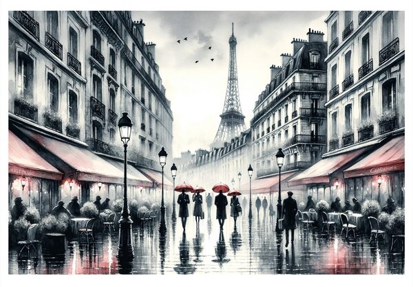 Quadro su tela – Passeggiata serale a Parigi