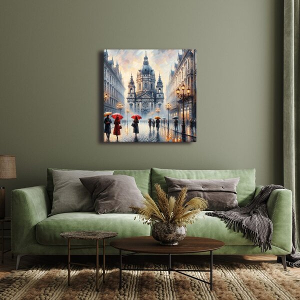 Quadro su tela – Cattedrale sotto la pioggia
