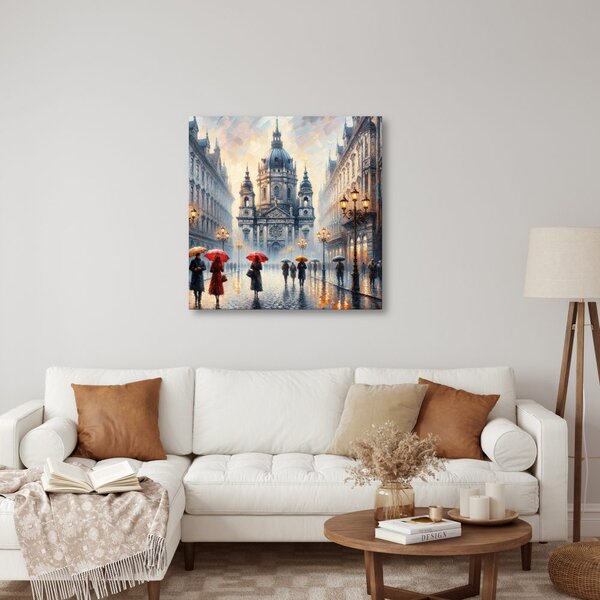 Quadro su tela – Cattedrale sotto la pioggia