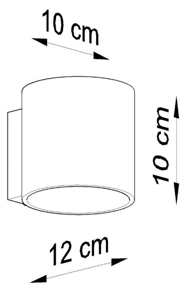 Lampada da parete bianca ø 10 cm Gino - Sollux