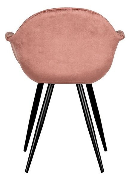 Sedie da pranzo in velluto rosa chiaro in un set di 2 pezzi Forli - LABEL51