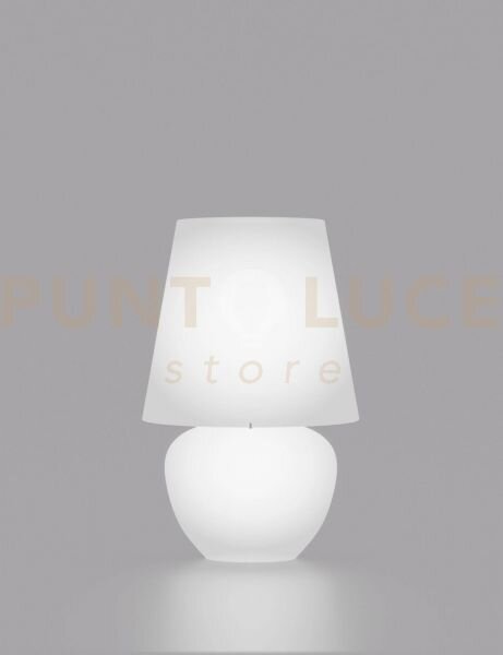 Naxos lampada da tavolo 50 bianco satinato bianco lucido 1 luce att
