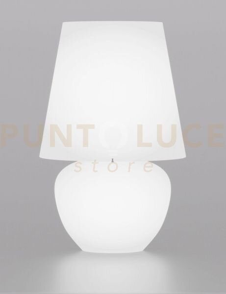 Naxos lampada da tavolo 76 bianco satinato bianco lucido 1 luce att