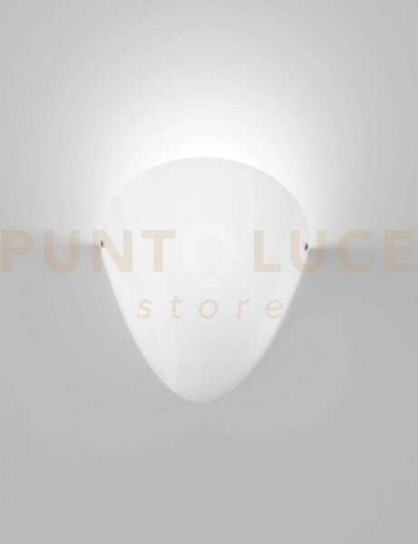 Ovalina applique a parete bianco lucido 1 luce attacco e27