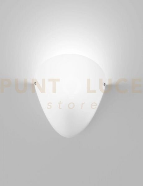 Ovalina applique a parete bianco satinato 1 luce attacco e27