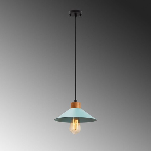 Lampadario turchese/di colore naturale con paralume in metallo ø 24 cm Manavgat – Opviq lights