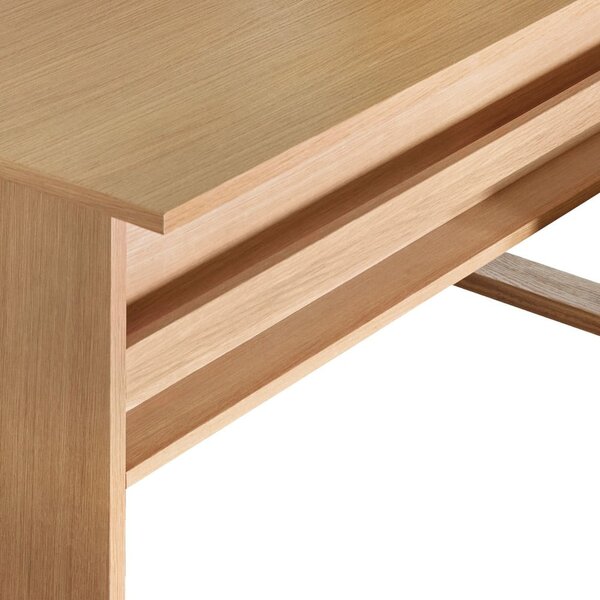 Tavolo da lavoro con piano in rovere 70x140 cm Forma - Hübsch