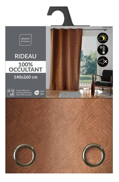 Tenda marrone in velluto 140x260 cm Olympe – douceur d'intérieur