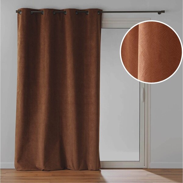 Tenda marrone in velluto 140x260 cm Olympe – douceur d'intérieur
