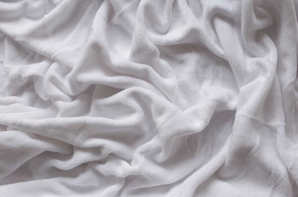 Foglio di microflanella elasticizzato bianco 180x200 cm - Jerry Fabrics