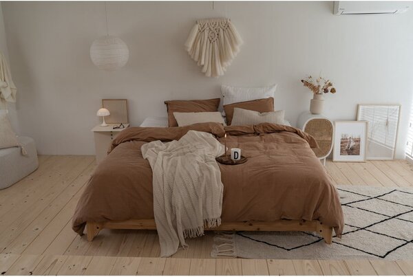 Letto matrimoniale in legno di pino con griglia 160x200 cm Elan - Karup Design