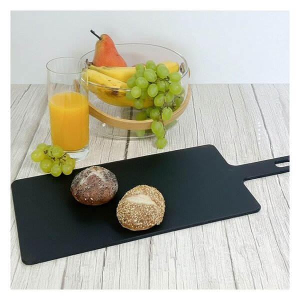 Jade Tagliere Gourmet Handy Nero 45,7x19cm Spessore 0,6cm Manico Laminato di Cellulosa Resistente al Calore 176°C
